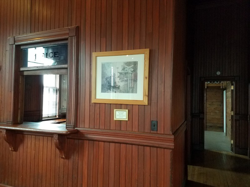 Ticket Office Window & Hall to Back